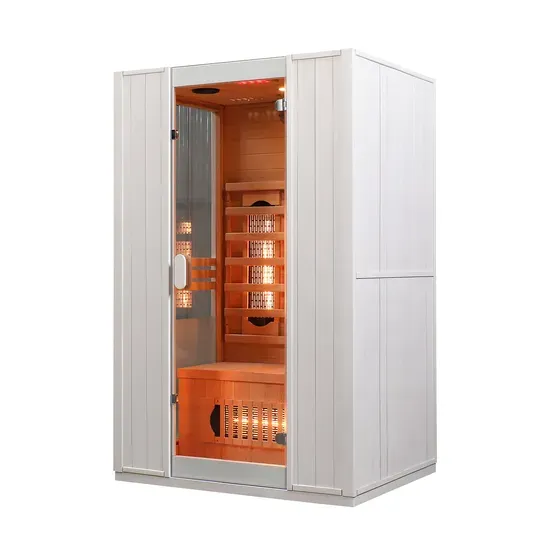 2-Person Hemlock Infrared Sauna Cabin na may Red Light Heating Tube