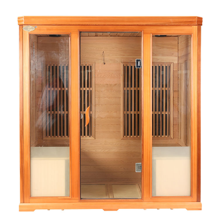 Ang Prinsipyo ng Apat na Tao na Red Cedar Carbon Fiber Heater Infrared Sauna