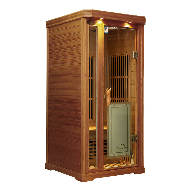 Mag-relax at Magpa-rejuvenate gamit ang 1-Person Red Cedar Carbon Fiber Infrared Sauna