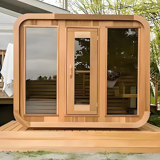 Nako-customize na Outdoor Hemlock Sauna Room na may Sauna Stove