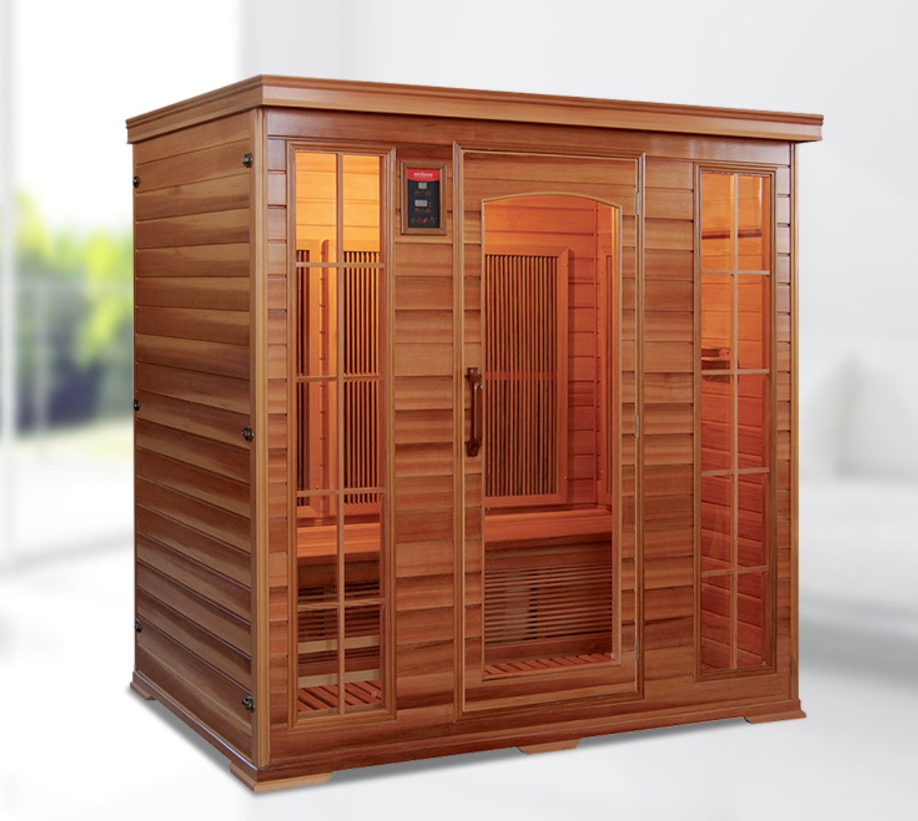 Home Gumamit ng 3-4 na tao Red Cedar Far-infrared Sauna